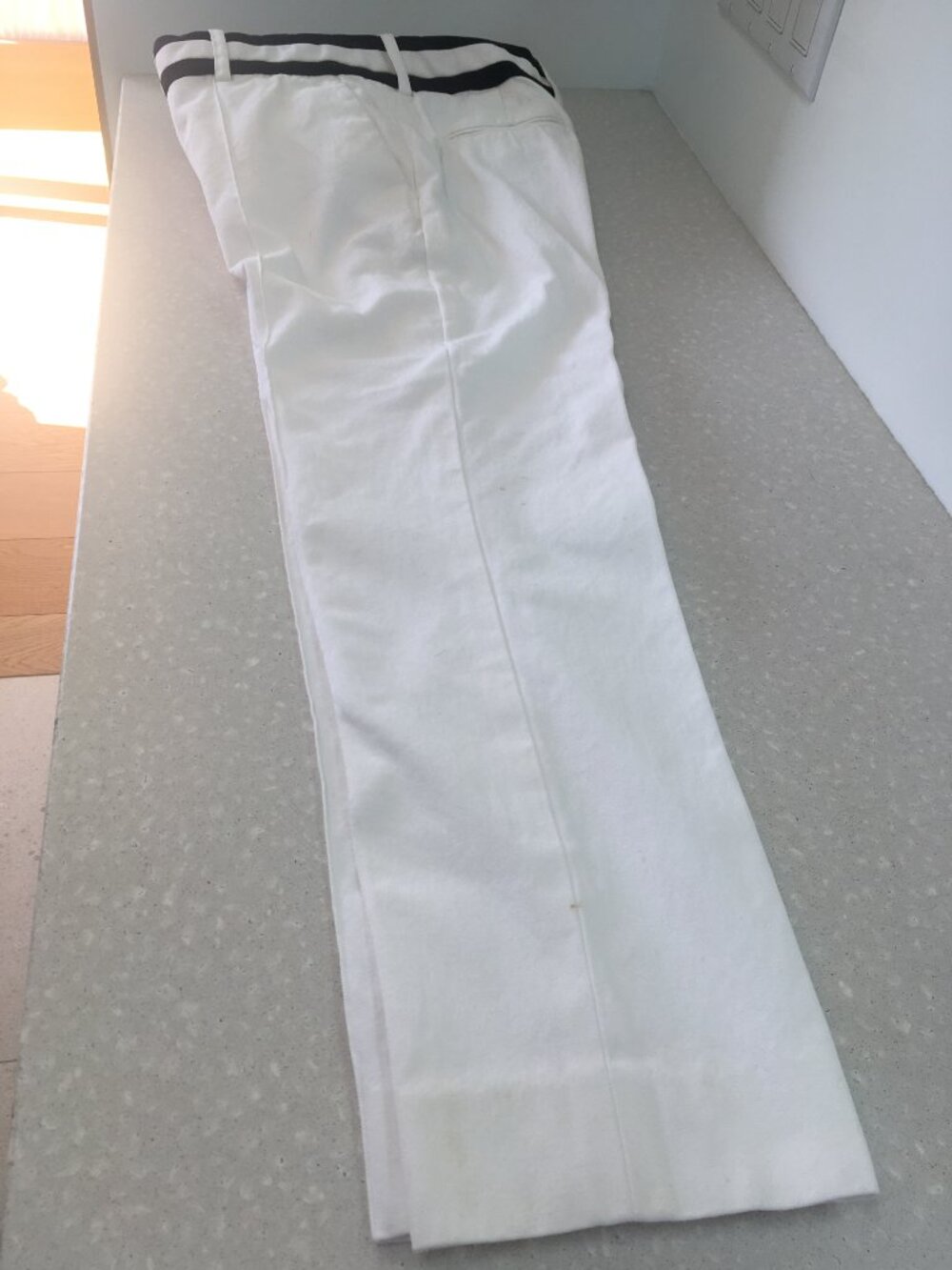 Celine Pheobe Philo White cotton pants
